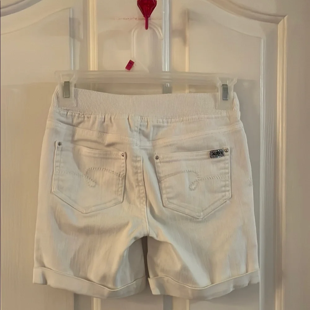 Justice Vintage Girls White Tie Casual Shorts